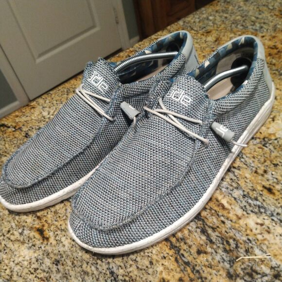 Hey Dude Wally Sox Stitch Ice Gray Green Slip-On Casual Comfort Shoes Mens Sz 14 main image 12